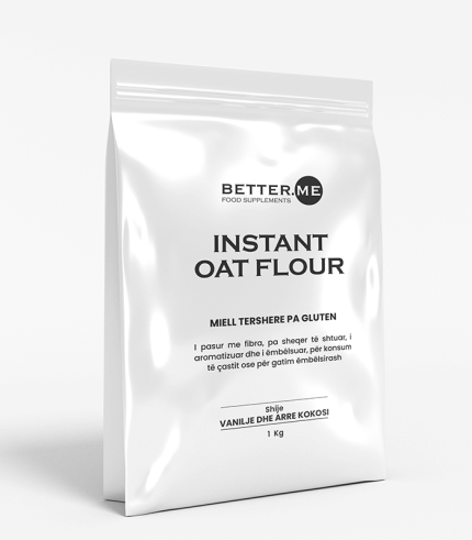 Instant oat flour produkt pluhur shije arre kokosi
